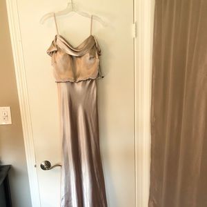 Jenny Yoo Sabine 4 Latte Luxe Charmeuse NWT